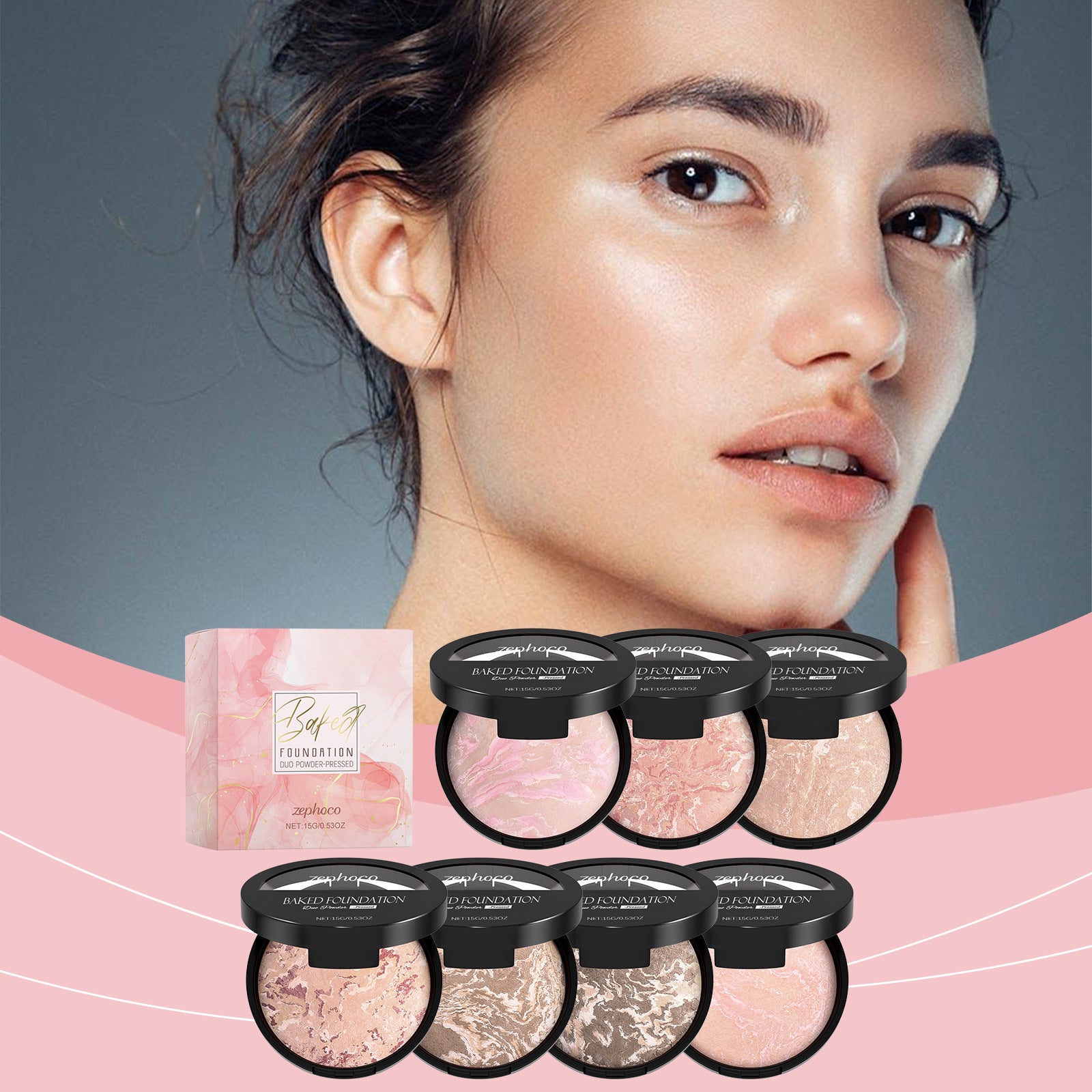 Makeup Setting Light And Thin Fit Delicate Mist Sense Makeup Effect Makeup Supplement Portable Concealer Powder