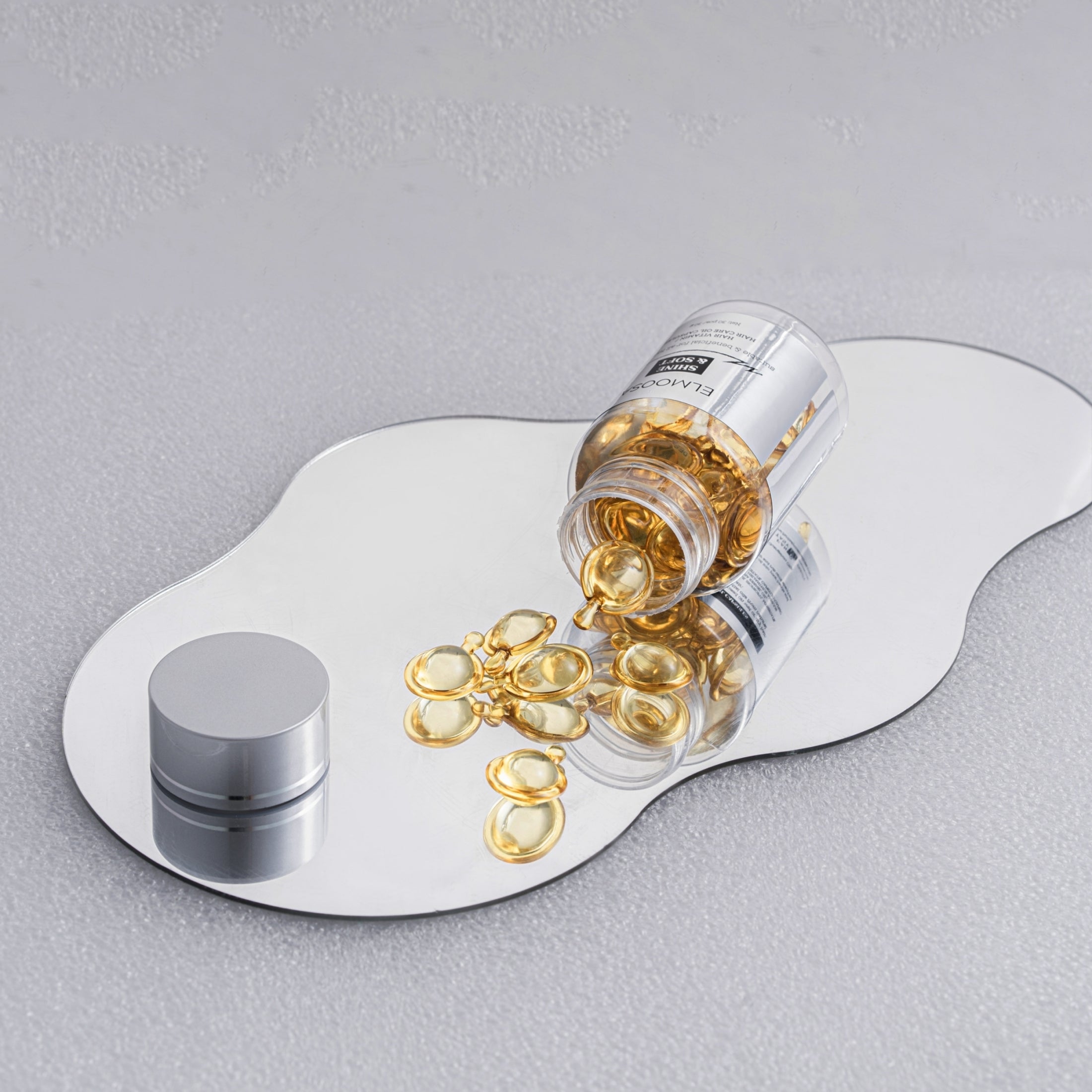 ELMOOSA Shine & Soft Hair Care Caviar Oil Capsules,Hair Vitamins Completes Daily Haircare Enriched With Camellia Oil And A Variety Of Essential Oils