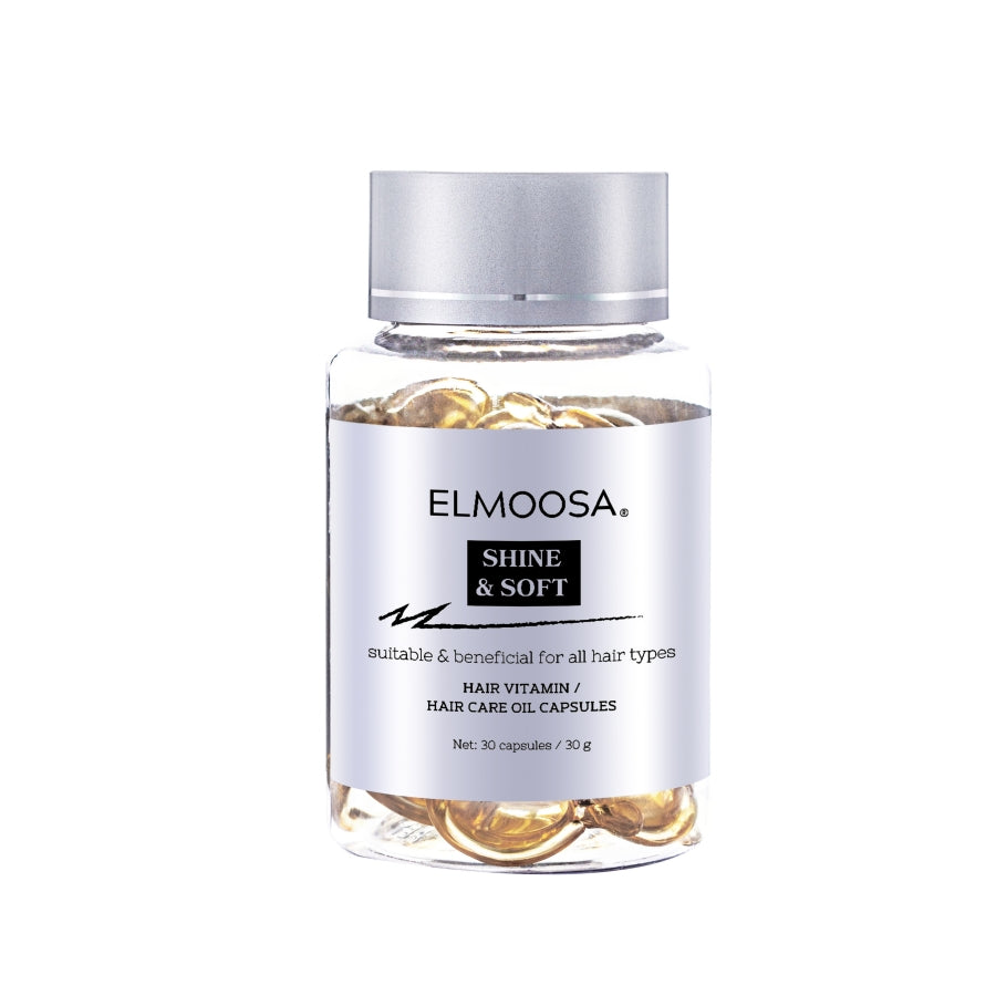 ELMOOSA Shine & Soft Hair Care Caviar Oil Capsules,Hair Vitamins Completes Daily Haircare Enriched With Camellia Oil And A Variety Of Essential Oils