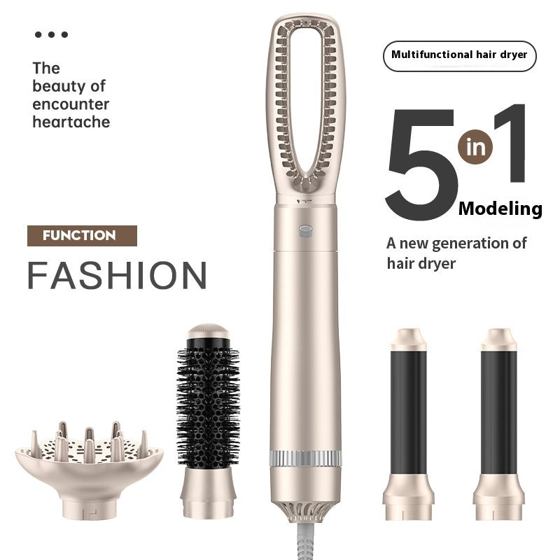 Five-in-one Hot Air Comb Hair Curler Multi-function High-power Hair Straightener